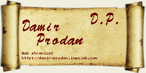 Damir Prodan vizit kartica